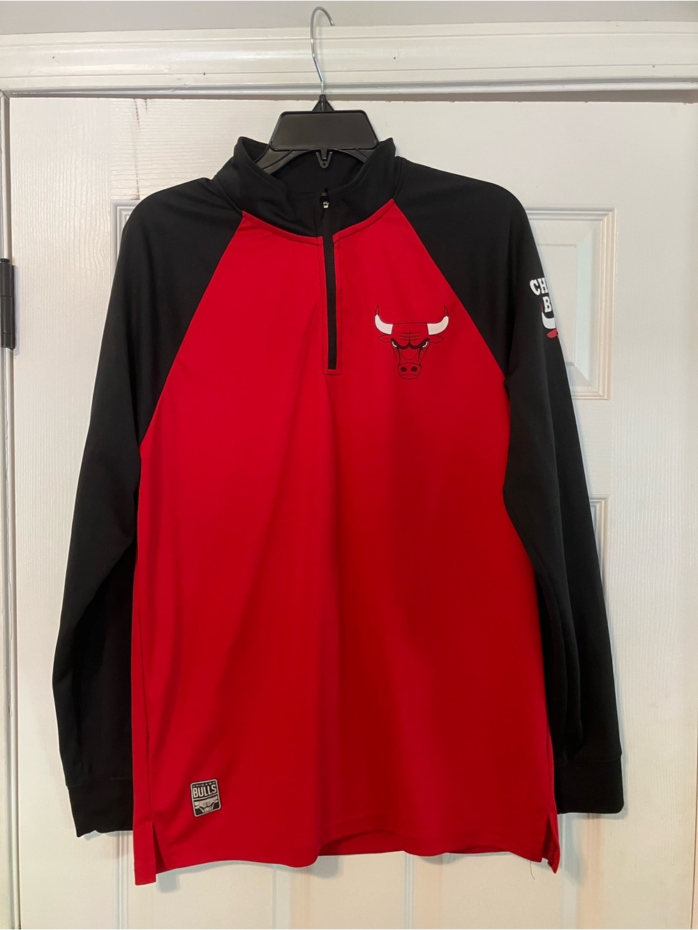 Chicago Bulls NBA 1/4 Quarter Zip Mens Size M Lightweight Pullover